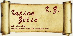 Katica Zelić vizit kartica
